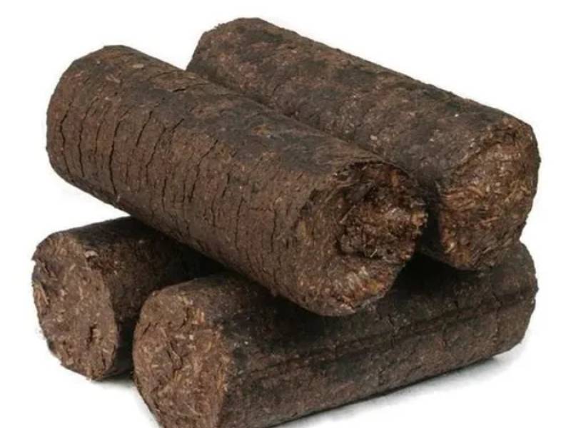 Groundnut-shell briquettes